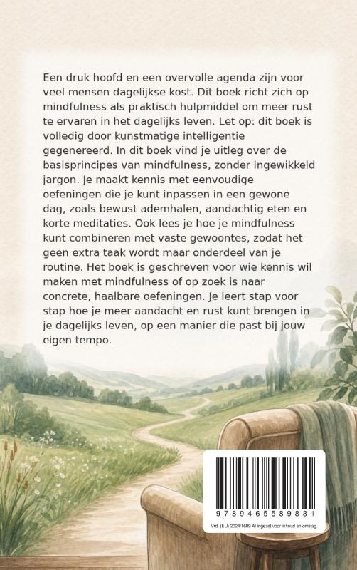 Achterkant van Dagelijks Mindful Leven voor een Rustiger Hoofd