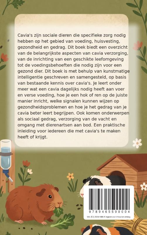 Achterkant van Het Complete Handboek voor Cavia Verzorging