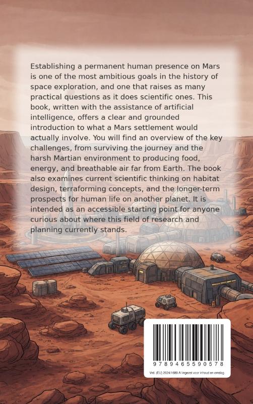 Achterkant van Colonizing Mars