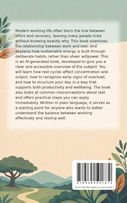 Achterkant van Balance Between Work and Rest