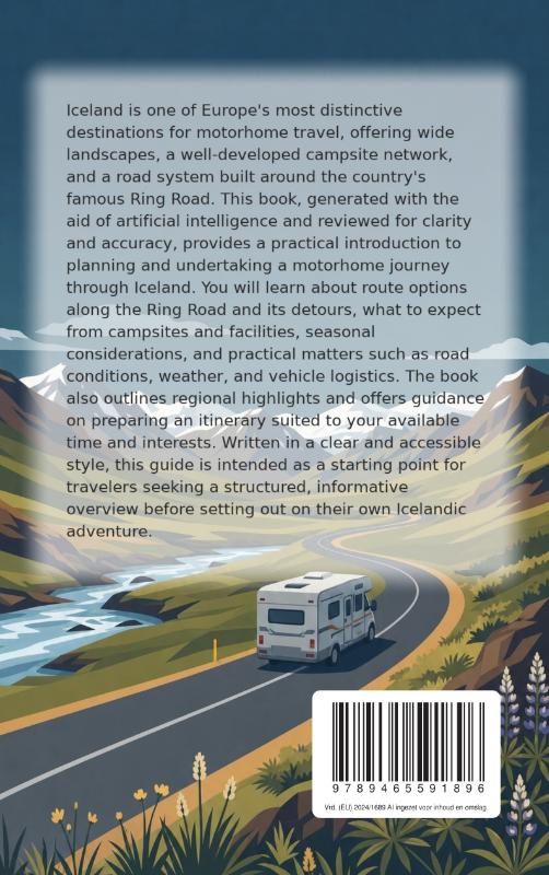 Achterkant van Discovering Iceland by Motorhome
