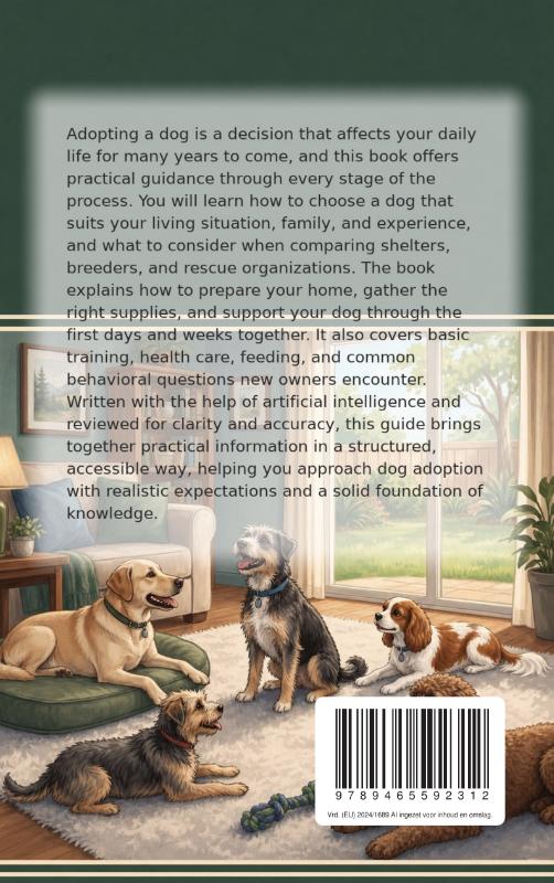 Achterkant van All About Adopting a Dog
