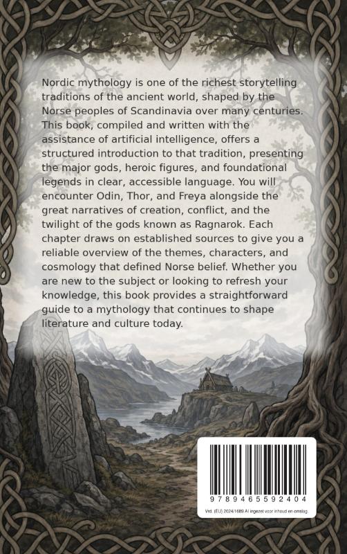 Achterkant van Nordic Mythology Retold