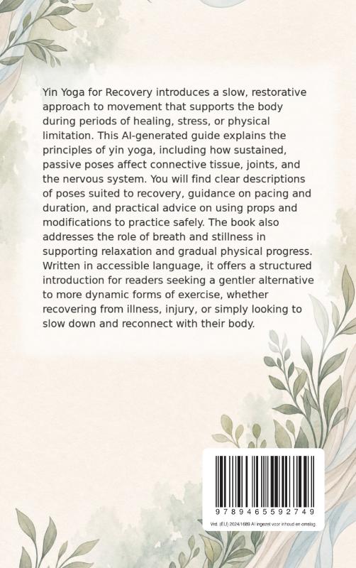 Achterkant van Yin Yoga for Recovery