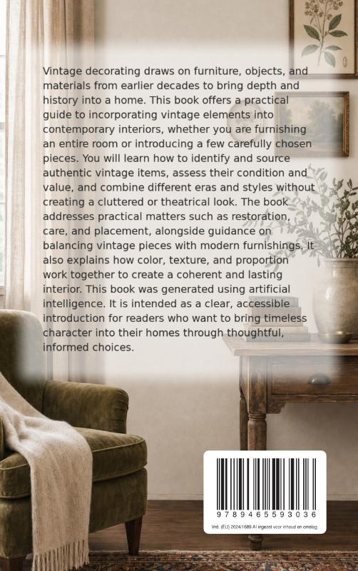 Achterkant van Decorating with Vintage
