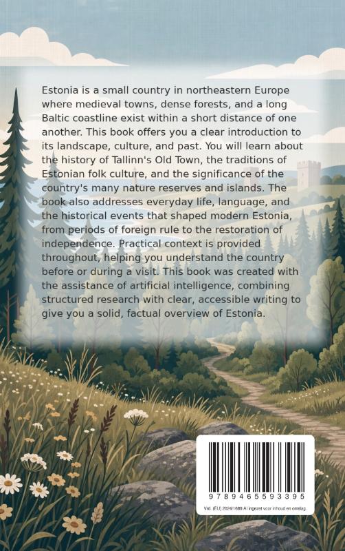 Achterkant van Discovering Estonia
