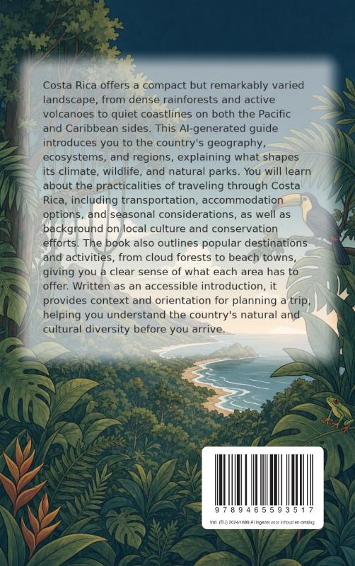 Achterkant van Discovering Costa Rica