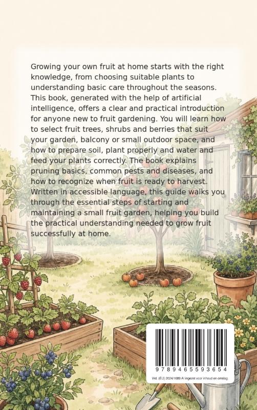 Achterkant van Fruit Garden for Beginners
