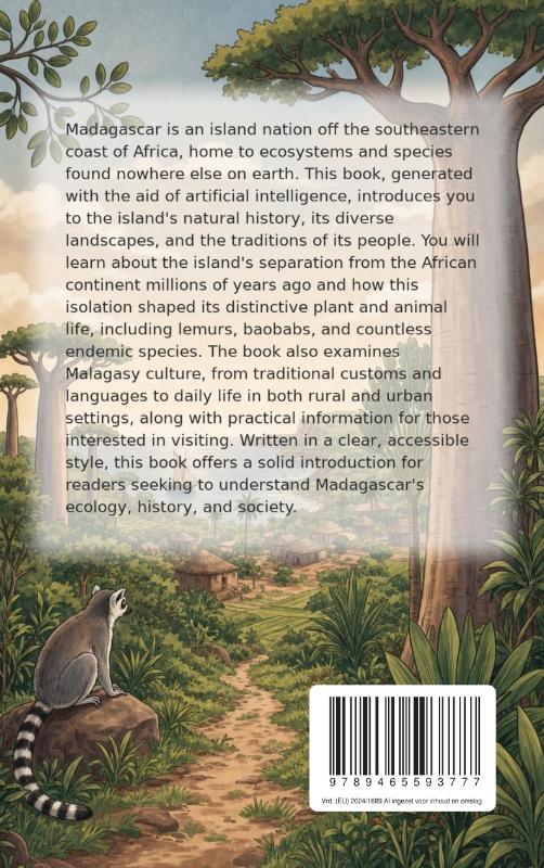 Achterkant van Discovering Madagascar