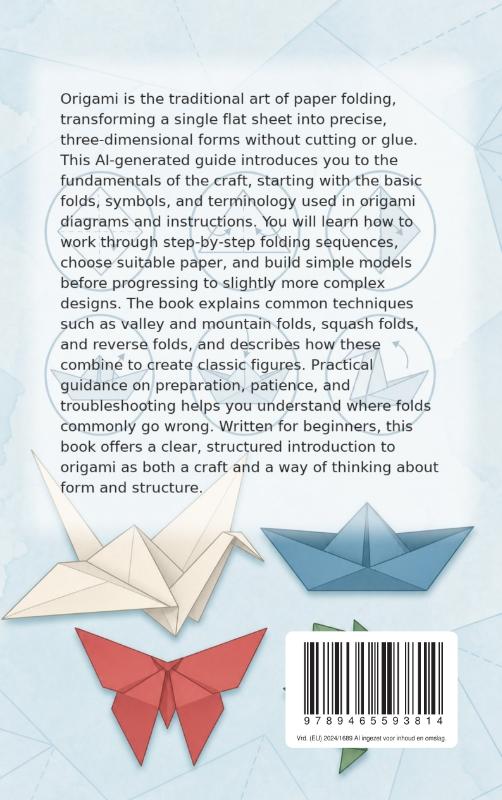 Achterkant van Getting Started with Origami