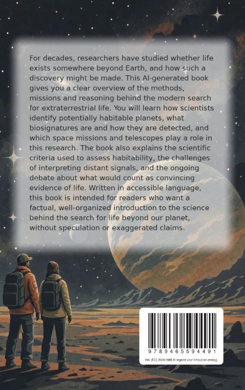 Achterkant van The Search for Extraterrestrial Life