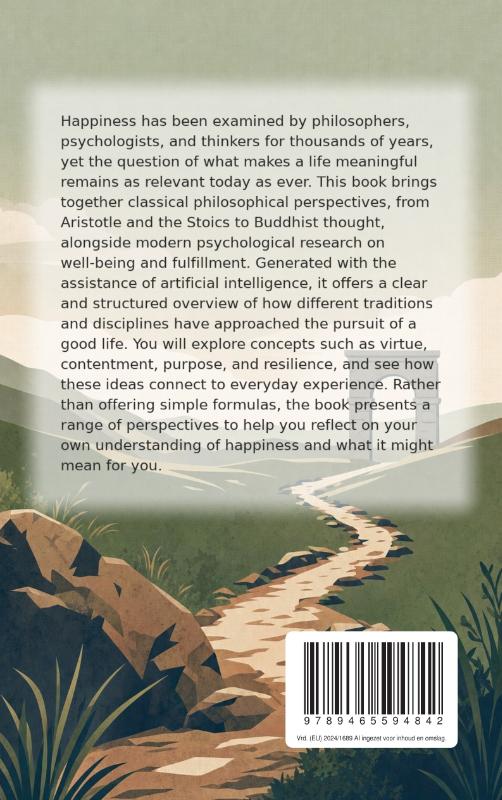 Achterkant van The Philosophy of Happiness