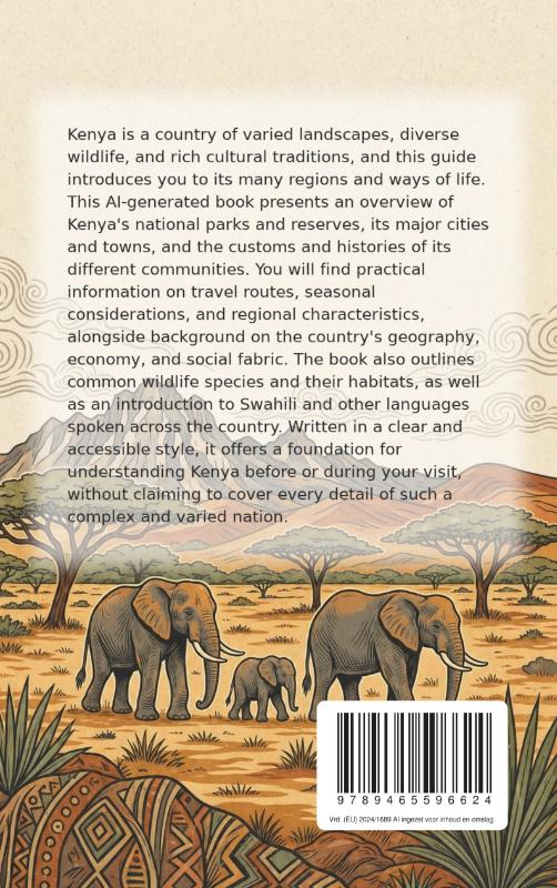 Achterkant van Discovering Kenya