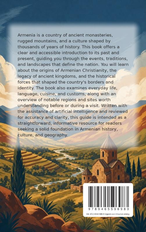 Achterkant van Discovering Armenia