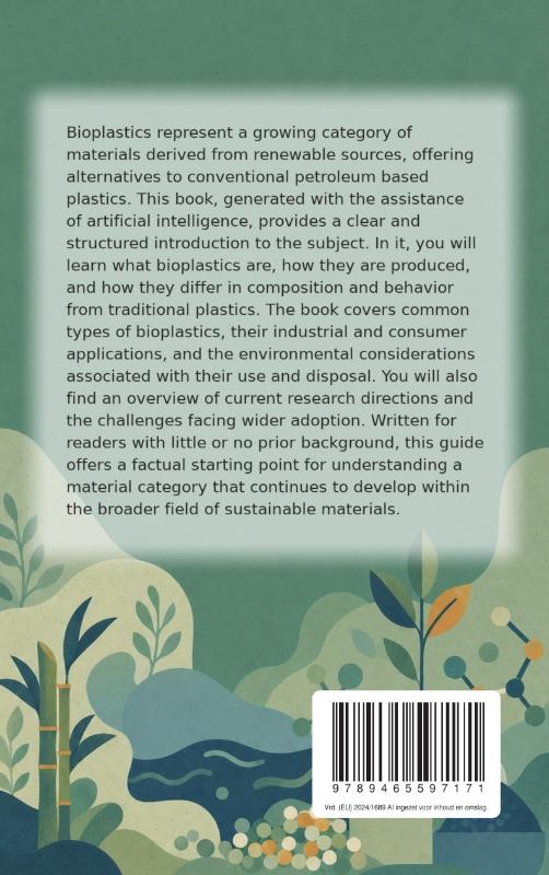 Achterkant van All About Bioplastics