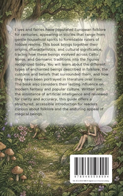 Achterkant van All About Elves and Fairies