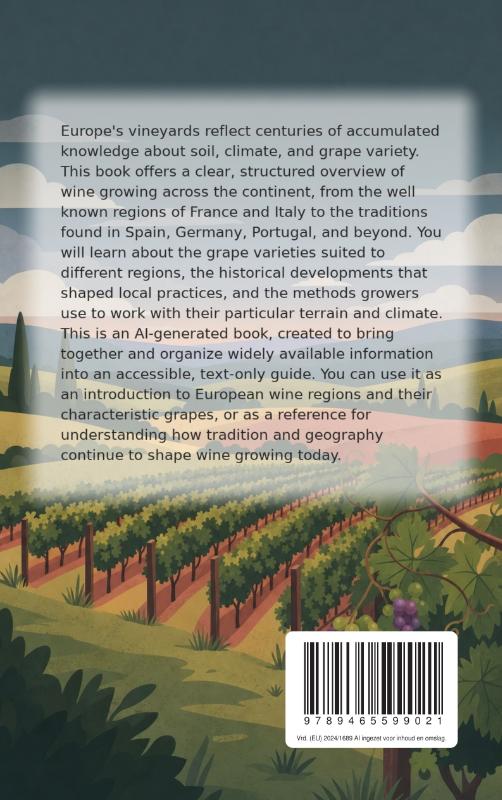 Achterkant van All About Wine Growing in Europe