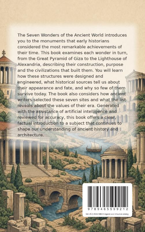 Achterkant van The Seven Wonders of the Ancient World