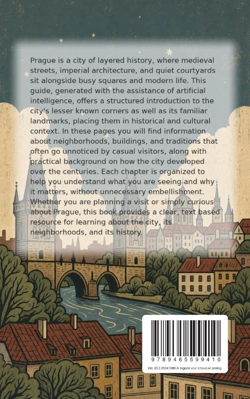 Achterkant van Discovering Prague