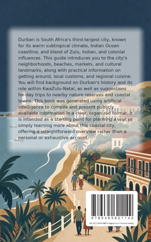 Achterkant van Discovering Durban