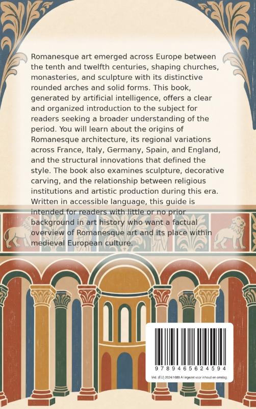 Achterkant van All About Romanesque Art