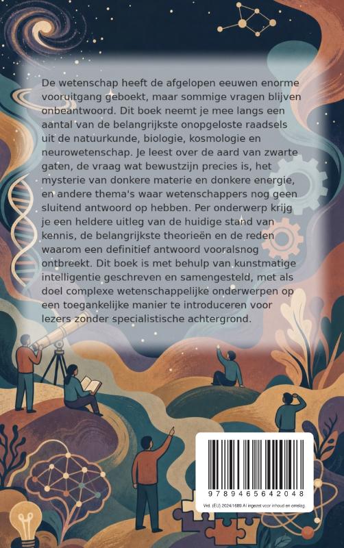 Achterkant van De grootste onopgeloste raadsels van de wetenschap