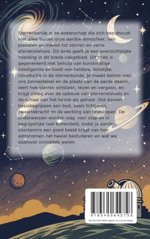 Achterkant van De sterrenkunde in het kort
