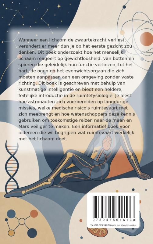 Achterkant van Het lichaam in gewichtloosheid