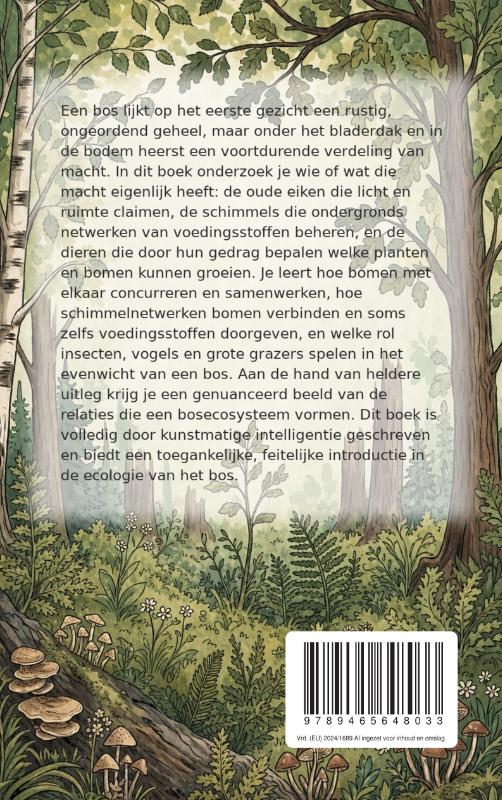 Achterkant van Wie de baas is in het bos