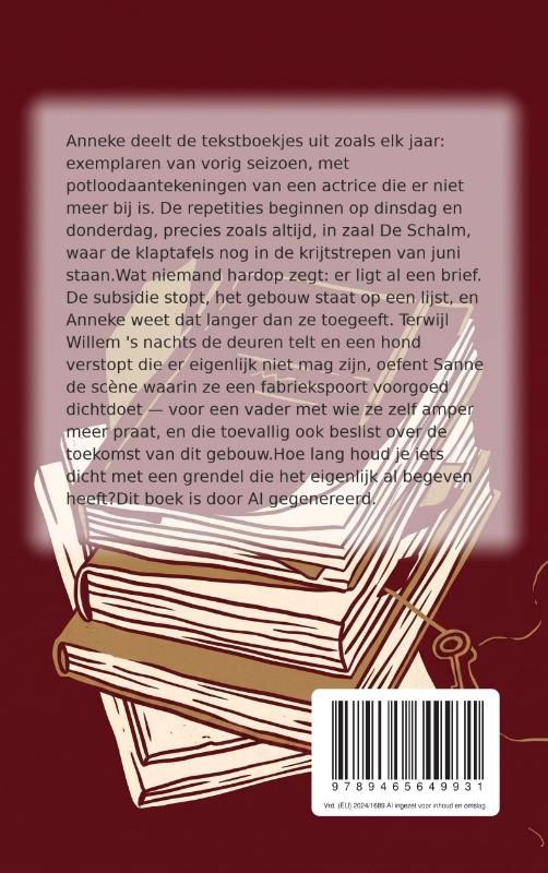 Achterkant van Tekstboekjes