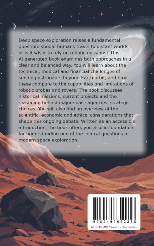 Achterkant van Humans or Robots in Deep Space