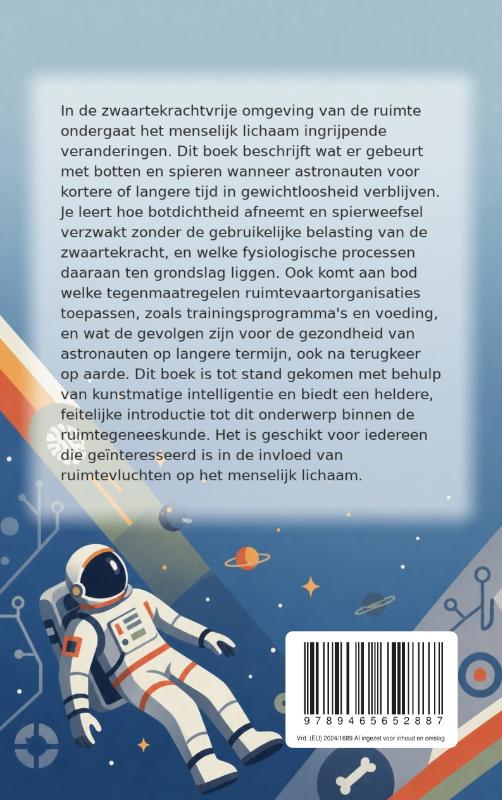Achterkant van Botten en spieren in gewichtloosheid