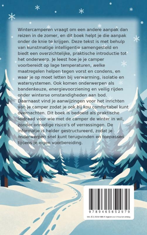 Achterkant van Winterklaar op reis met de camper