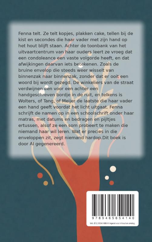 Achterkant van Bruine envelop