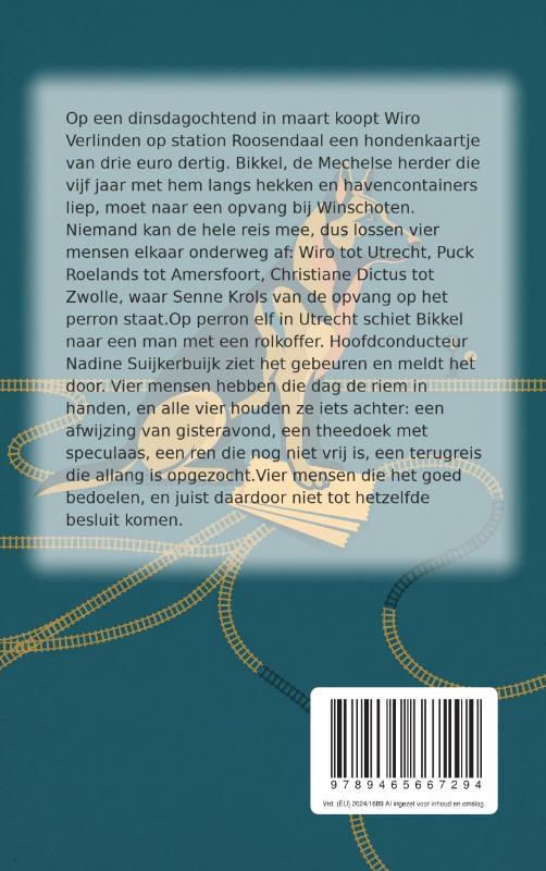Achterkant van Aan het uiteinde bepaalt hij