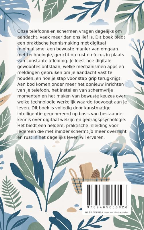 Achterkant van Digitale Minimalisten: Leven met Minder Technologie