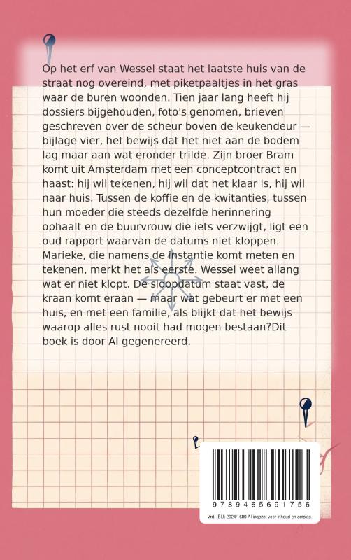 Achterkant van Bijlage vier