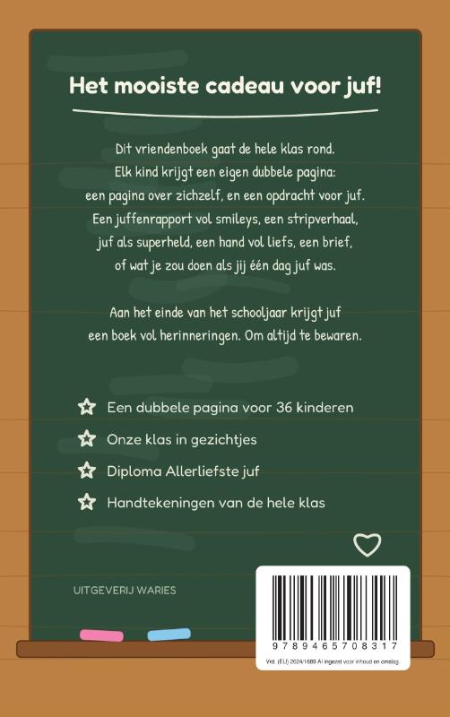 Achterkant van Lieve juf