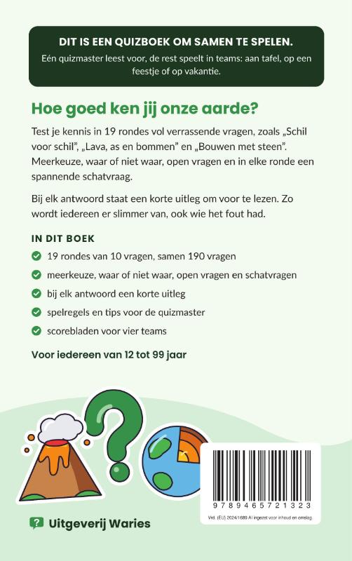 Achterkant van De grote quiz over de aarde