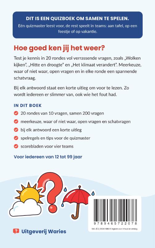 Achterkant van De grote weerquiz