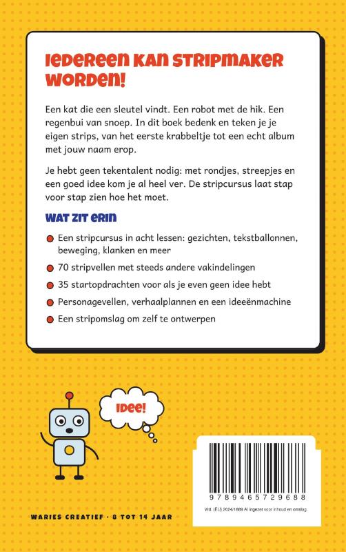 Achterkant van Maak je eigen strip