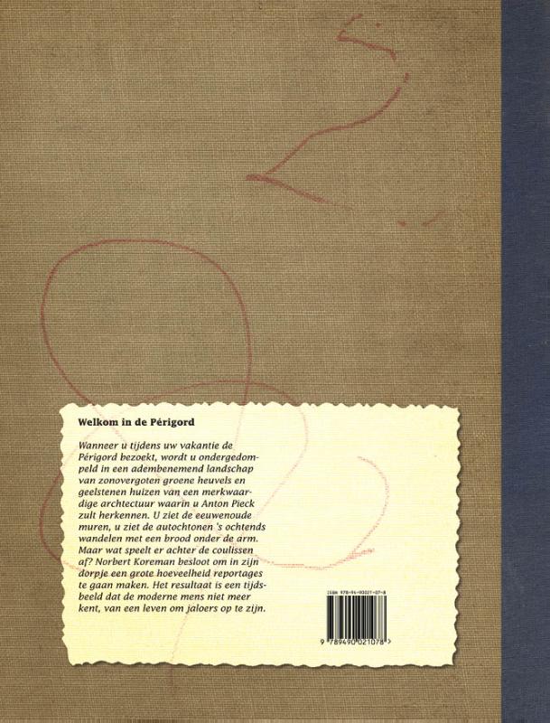 Achterkant van Groeten uit de Perigord