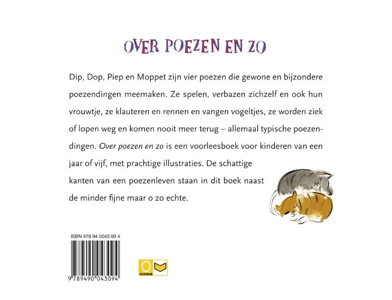 Achterkant van Over poezen en zo