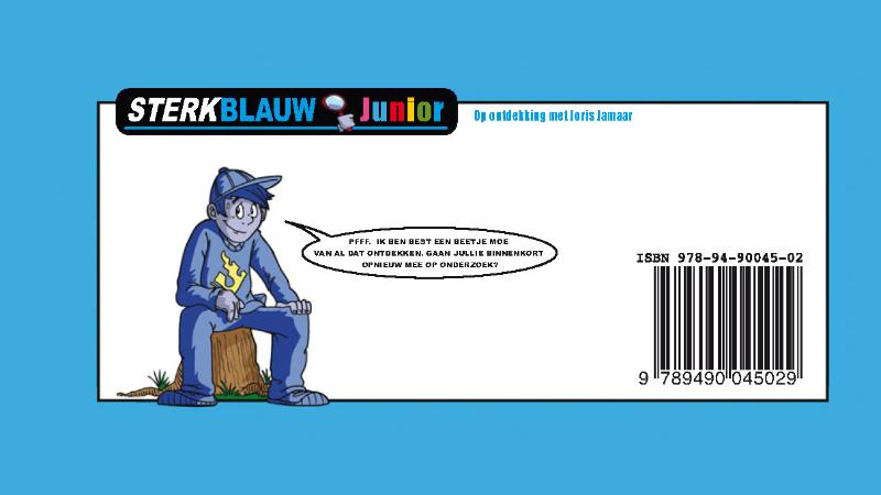 Achterkant van Sterk Blauw Junior