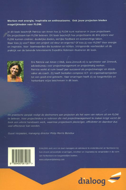 Achterkant van FLOW in projecten