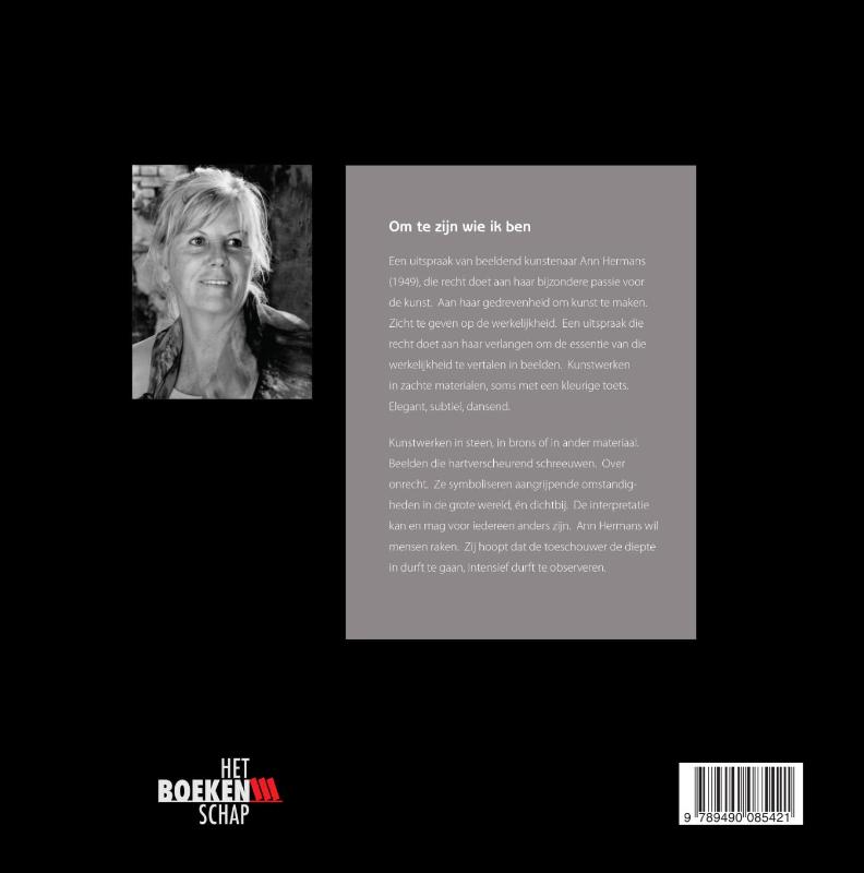 Achterkant van Ann Hermans beeldend kunstenaar