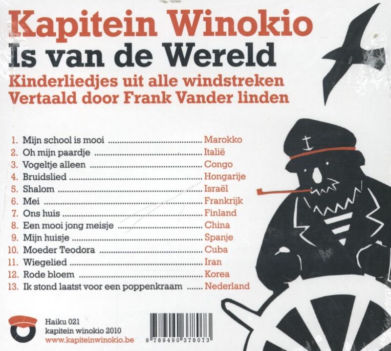 Achterkant van Kapitein Winokio is van de wereld