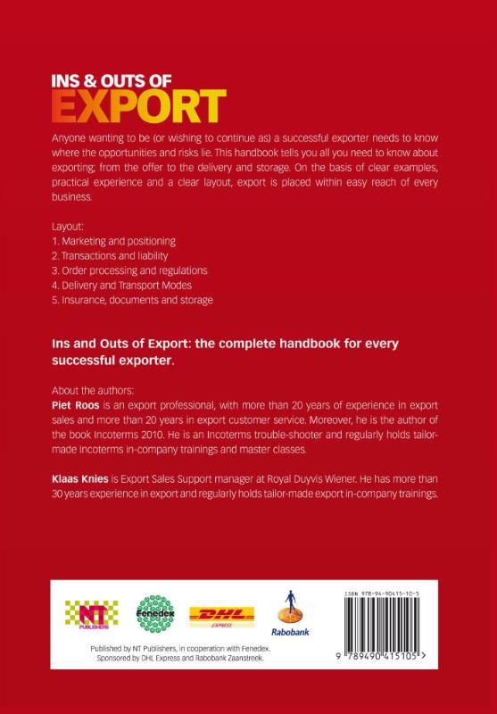 Achterkant van Ins en outs of export
