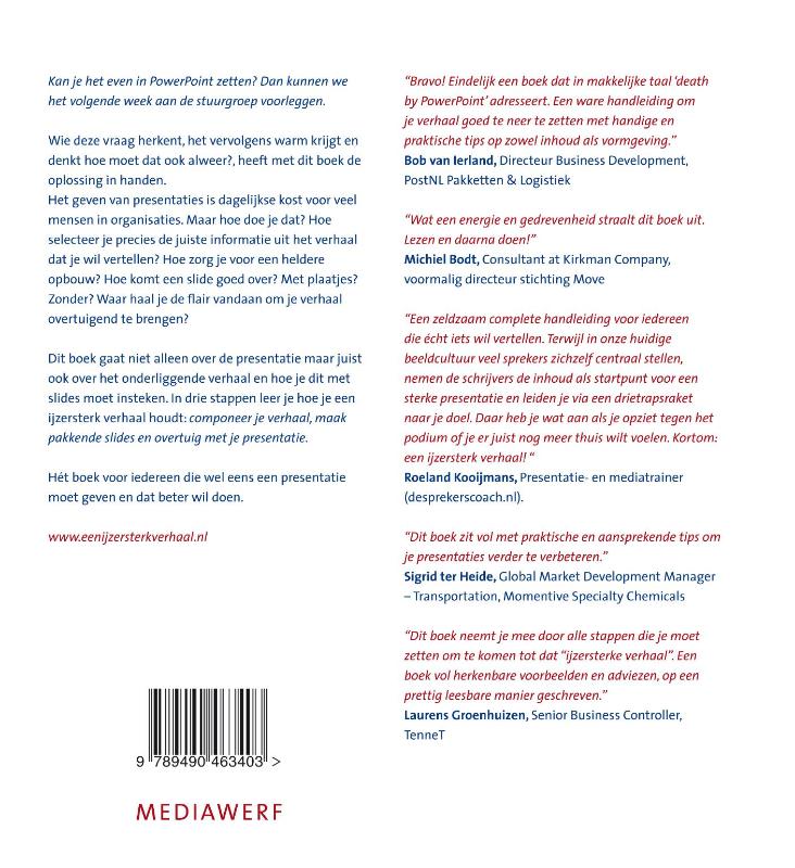 Achterkant van Een ijzersterk verhaal