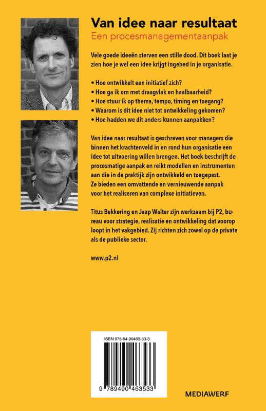Achterkant van Van idee naar resultaat